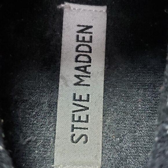 Steve Madden Black Leather & Suede Sneakers - Picture 6 of 7